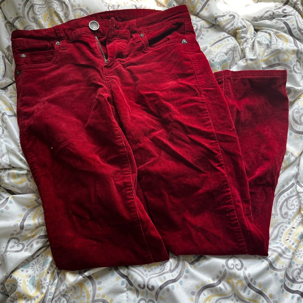 KUT red straight leg jeans